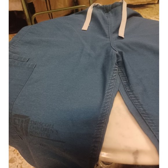 Scrub Set Women's Small Blue Green Solid Both Pieces - Picture 3 of 4